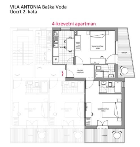 Villa Antonia Baska Voda Exterior photo