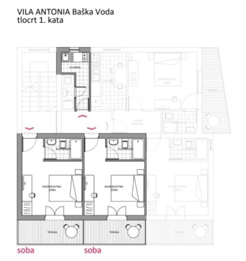 Villa Antonia Baska Voda Exterior photo